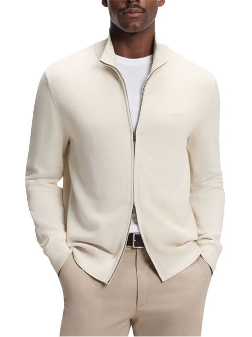Cardigan in cotone con zip Hugo Boss | 50556345131